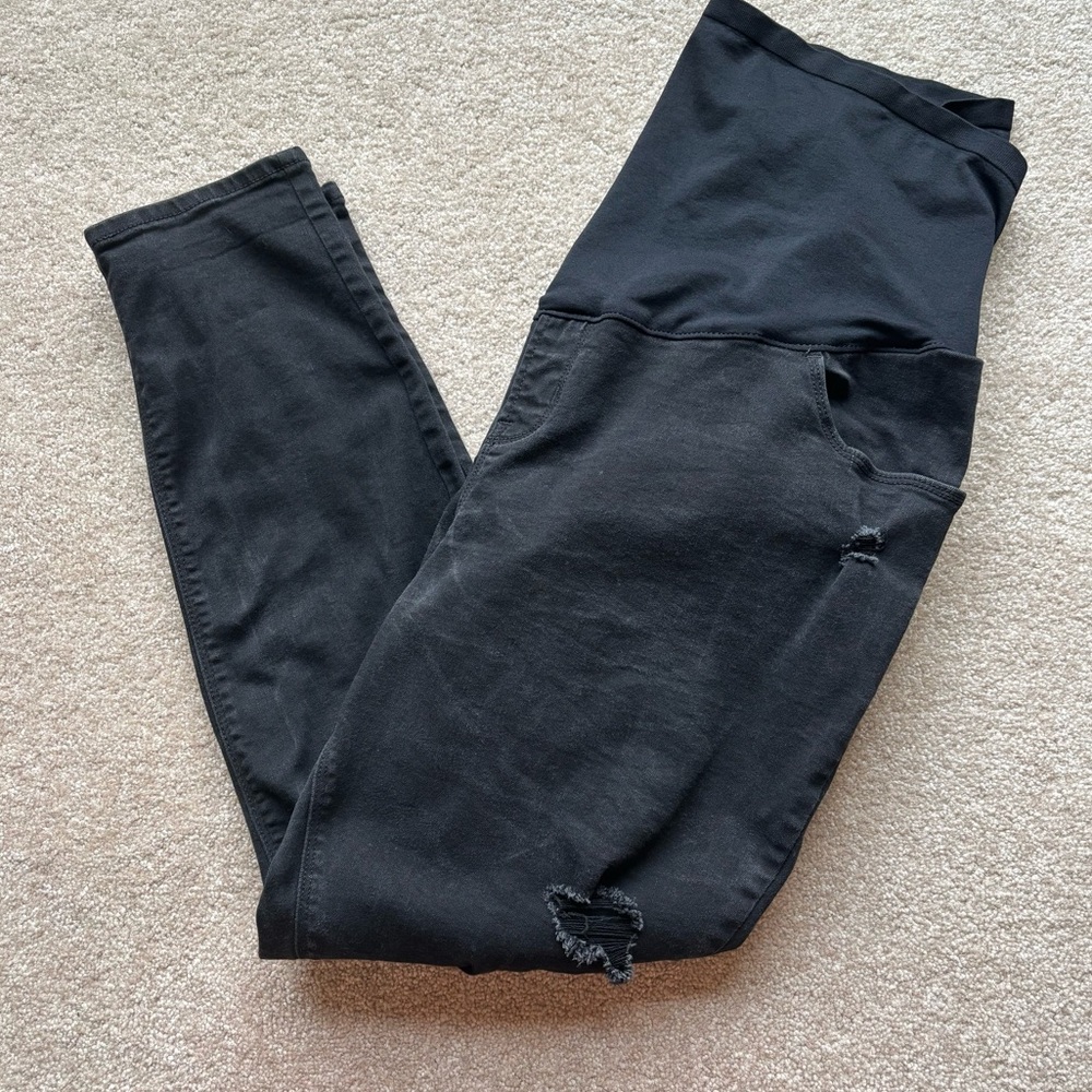 Maternity distressed jeans